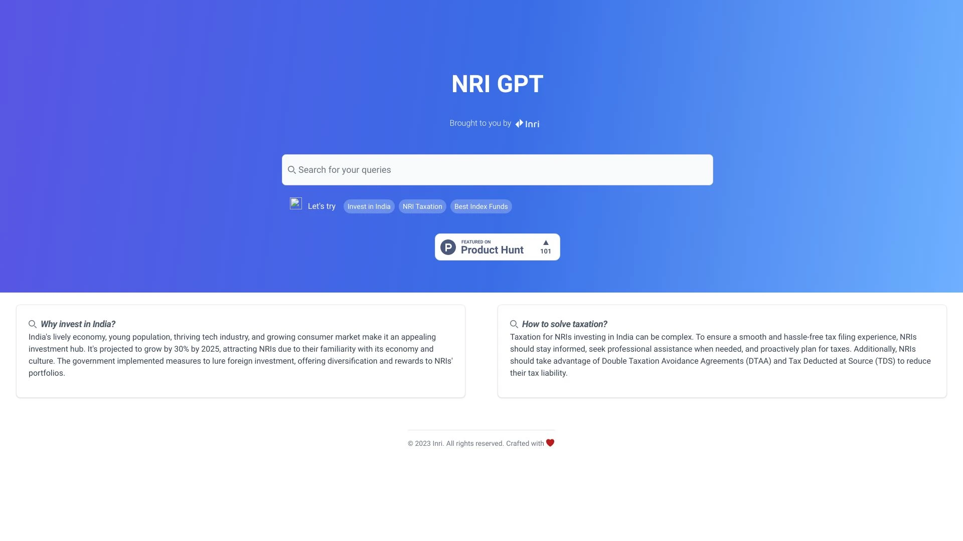 NRI GPT - AI Tool Ocean