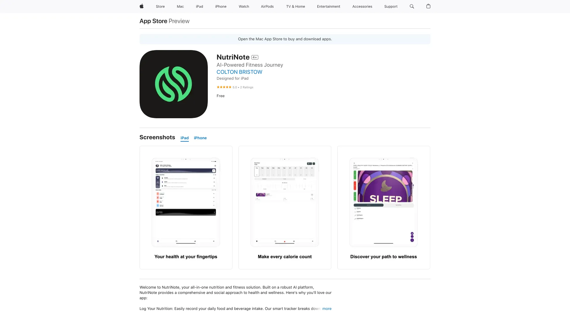 NutriNote - AI Tool Ocean