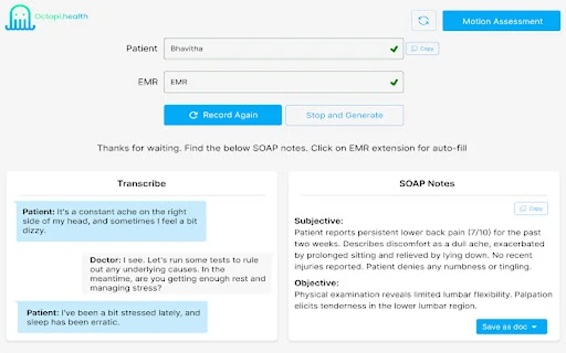 Octopi.health - Chrome Extension - AI Tool Ocean
