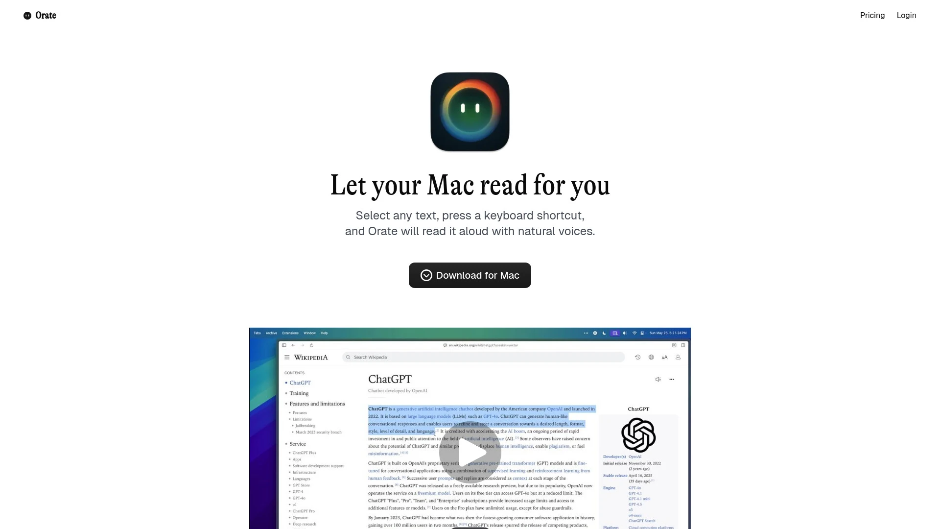 Orate - AI Tool Ocean