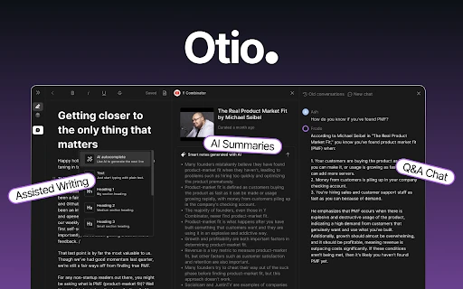 Otio - Chrome Extension - AI Tool Ocean