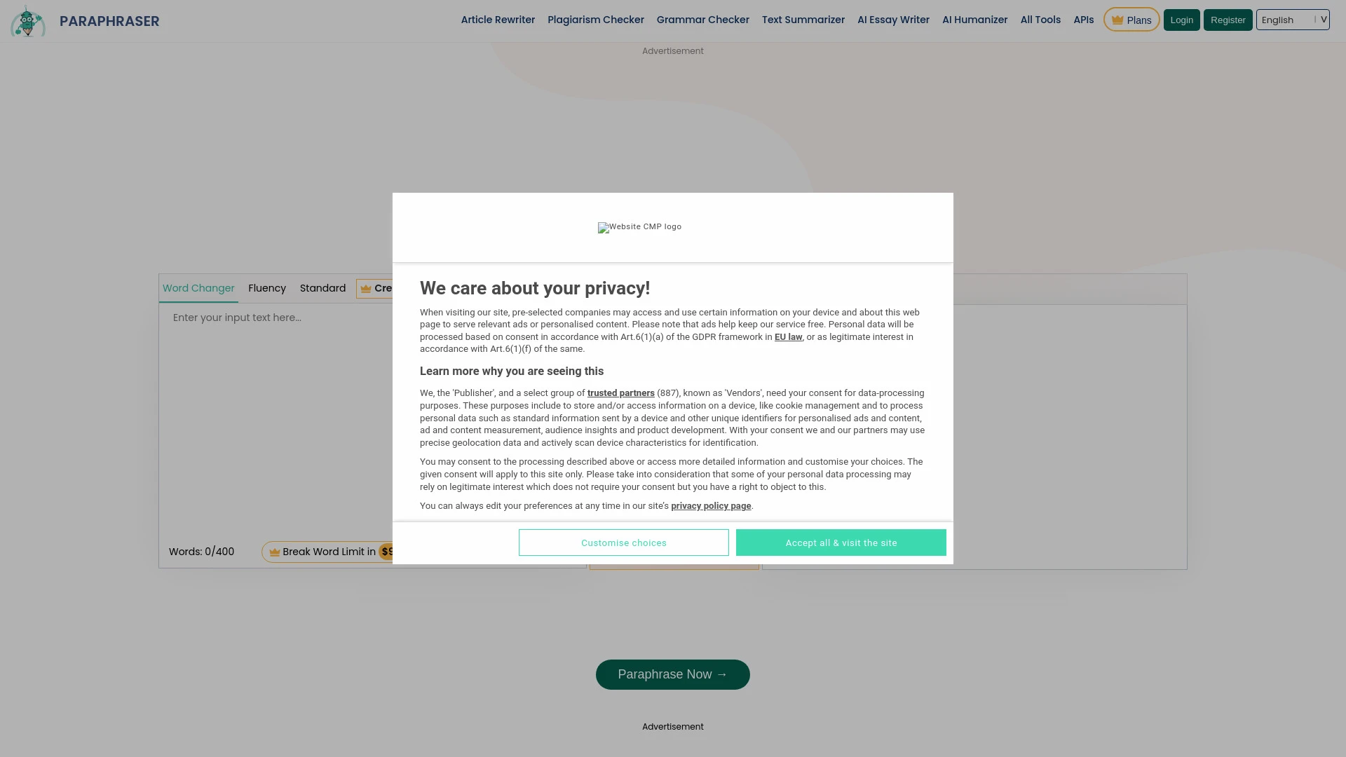 Paraphraser.io - AI Tool Ocean