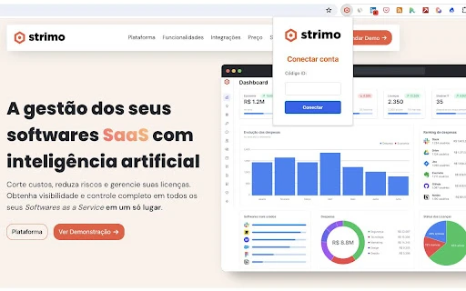 Plataforma de gestao e inteligencia em softwares SaaS com inteligencia artificial - Chrome Extension - AI Tool Ocean