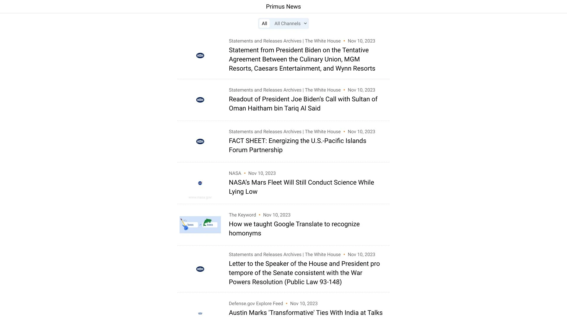 Primus News - AI Tool Ocean