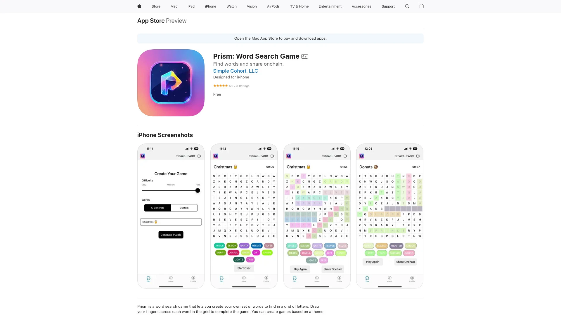 Prism: Word Search Game - AI Tool Ocean