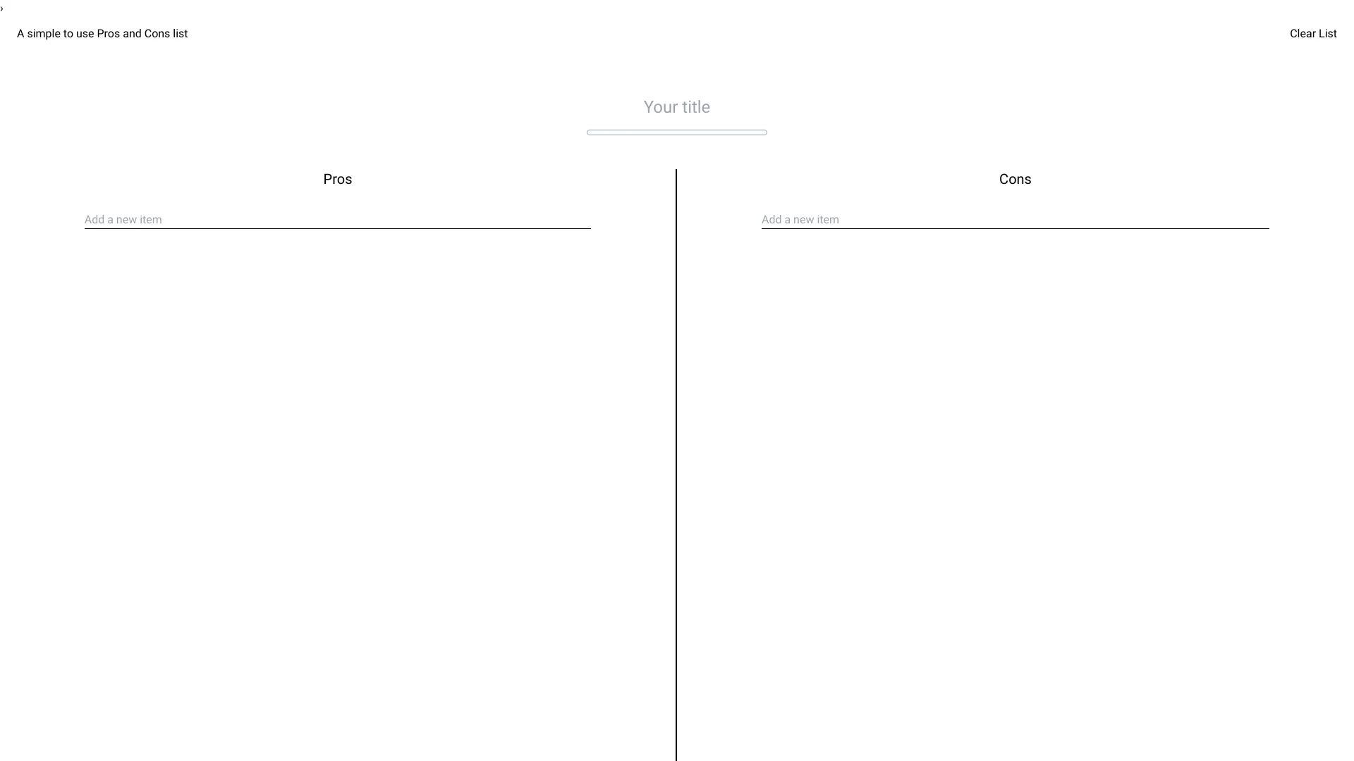 Pros and Cons List Tool - AI Tool Ocean