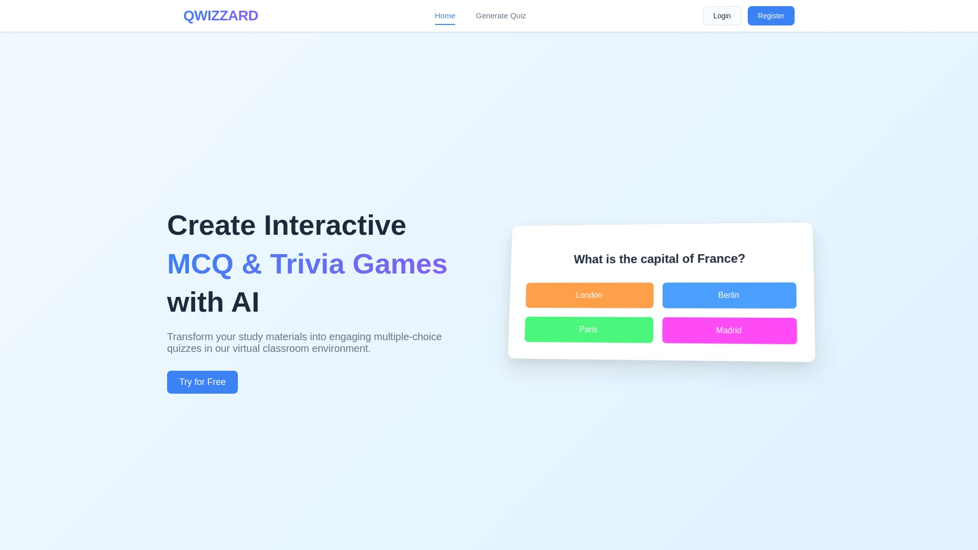 Qwizzard - AI Tool Ocean