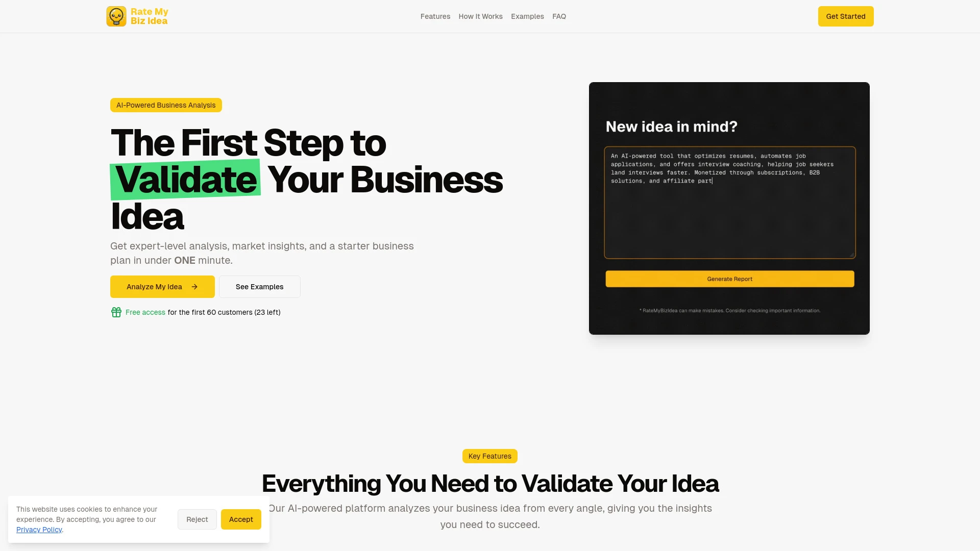 RateMyBizIdea - AI Tool Ocean