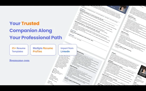 Resmume - Chrome Extension - AI Tool Ocean