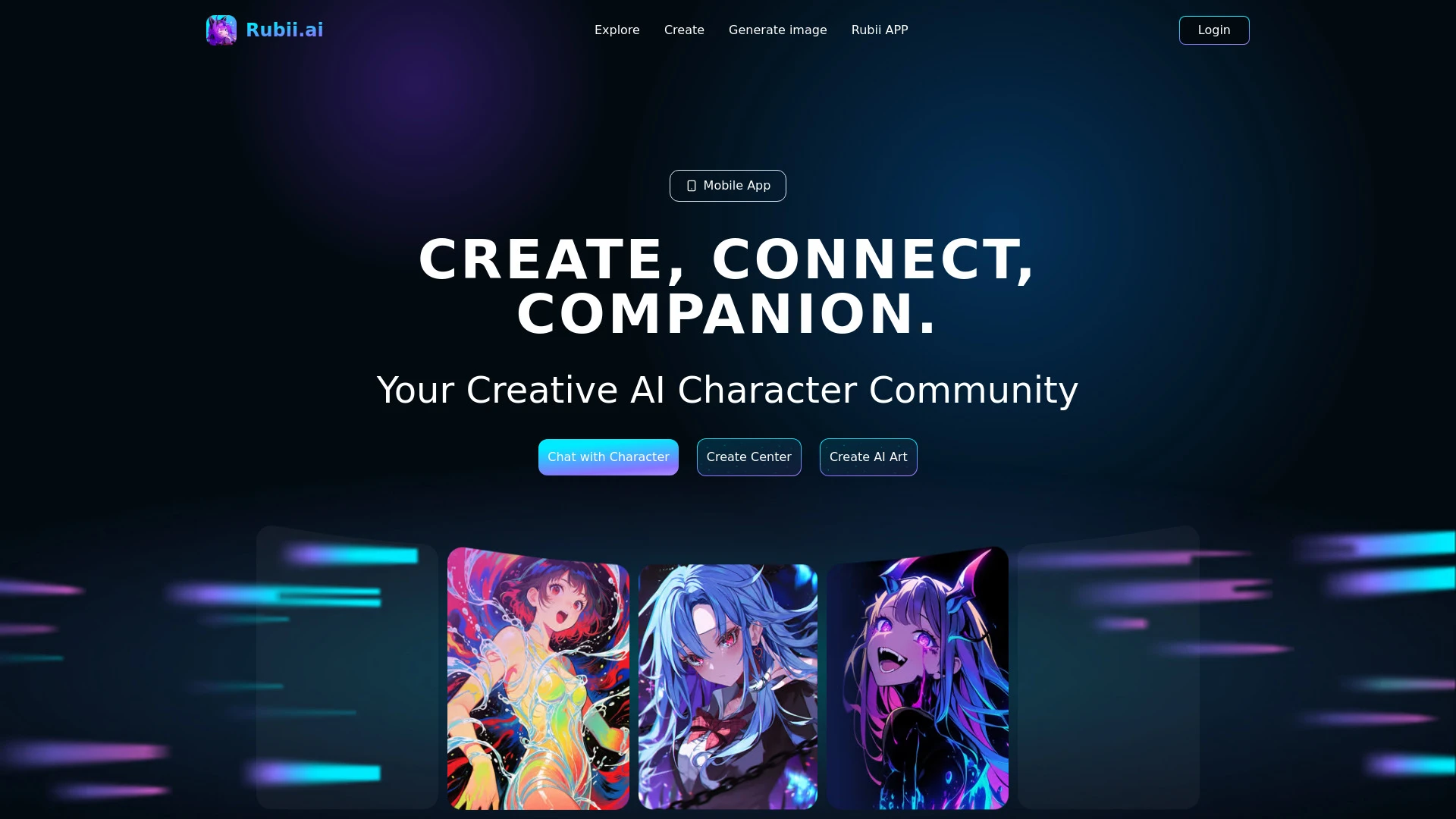 Rubii: AI Character Community - AI Tool Ocean