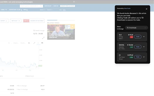 SaberTrade - Chrome Extension - AI Tool Ocean