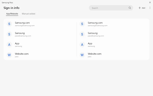 Samsung Pass - Chrome Extension - AI Tool Ocean