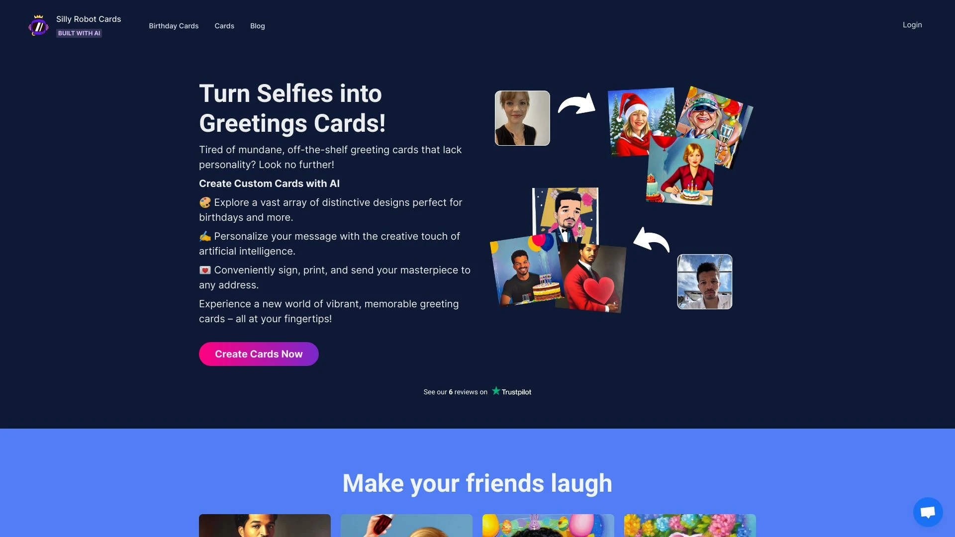 Silly Robot Cards - AI Tool Ocean