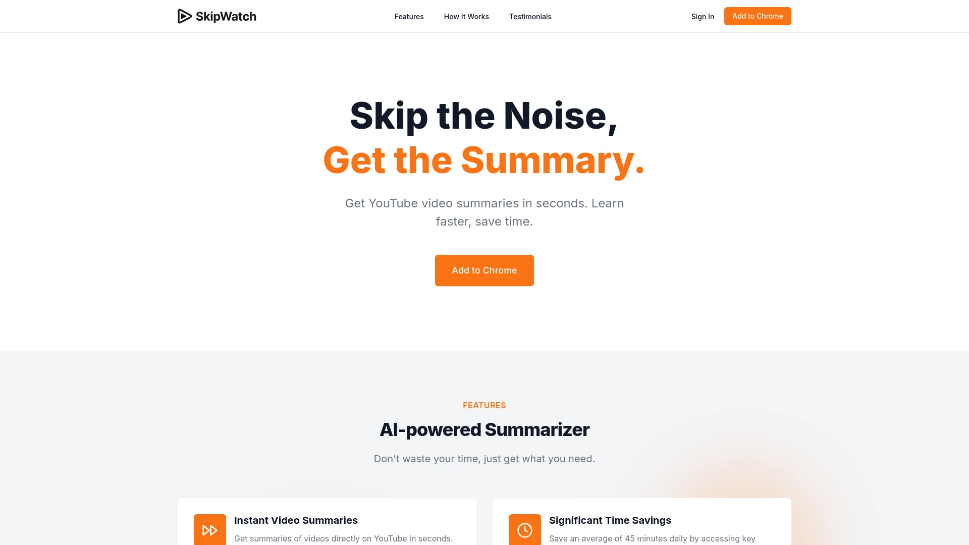 SkipWatch - AI Tool Ocean