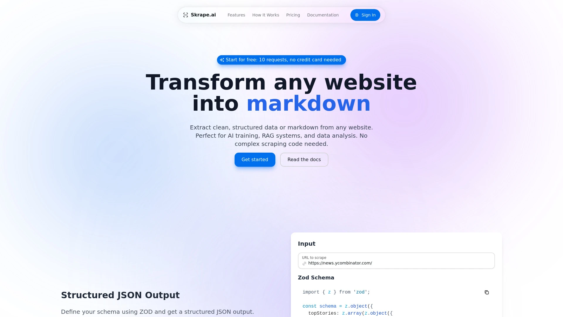 Skrape.ai - AI Tool Ocean