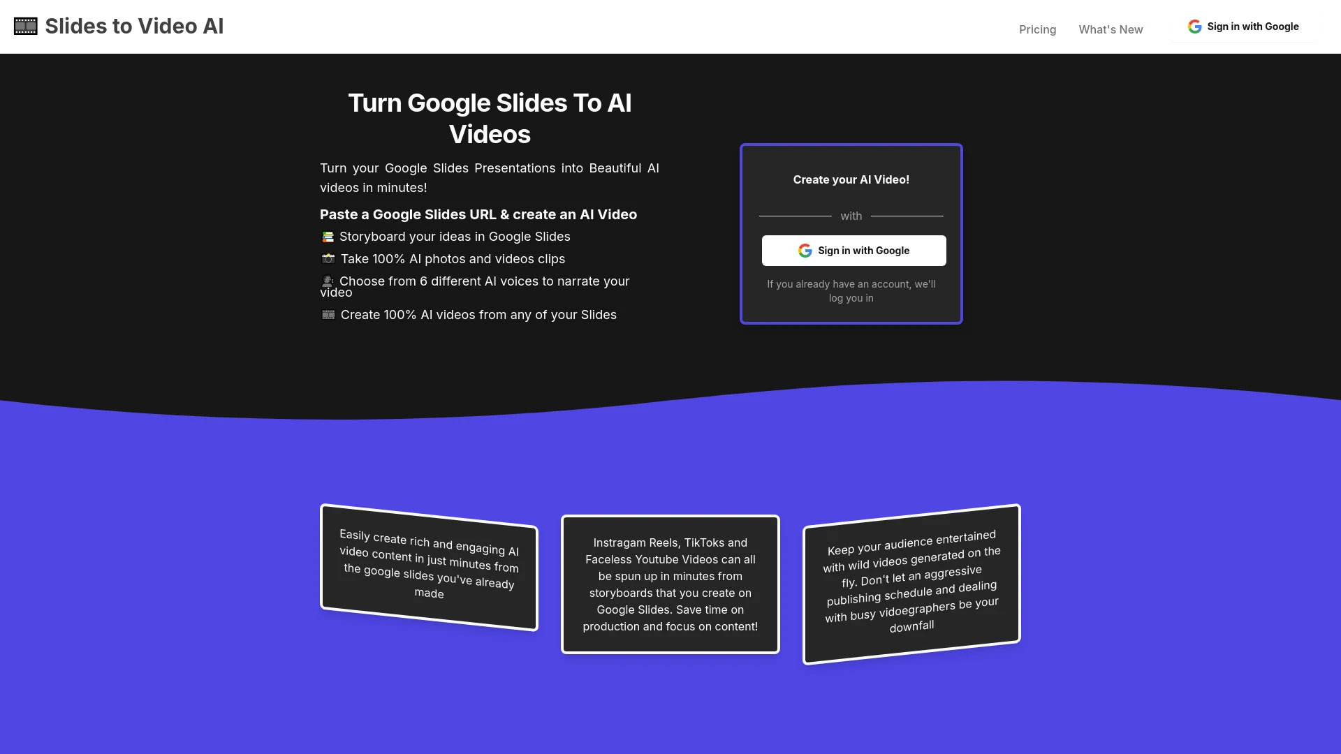 SlidesToVideos - AI Tool Ocean