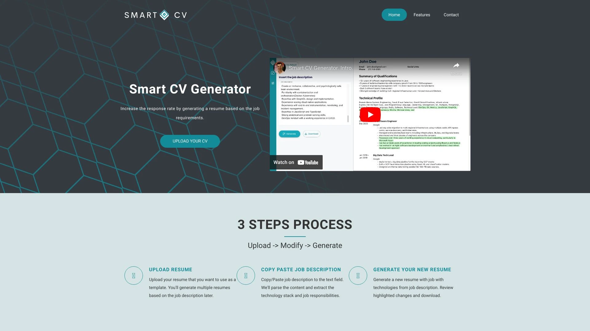 Smart CV Generator - AI Tool Ocean