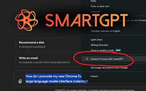 SmartGPT Prompt Enhancer - Chrome Extension - AI Tool Ocean