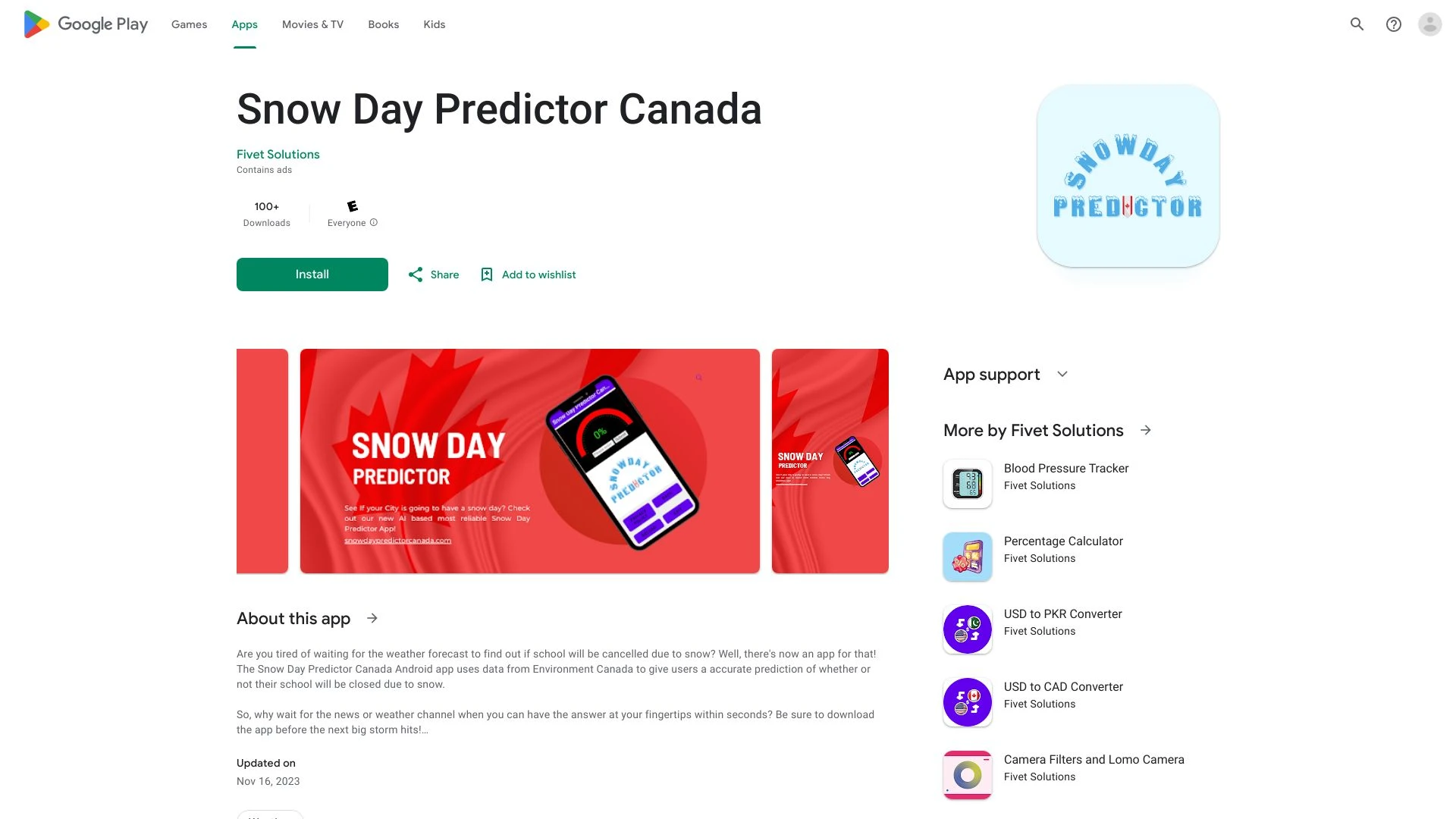 Snow Day Predictor Canada - AI Tool Ocean