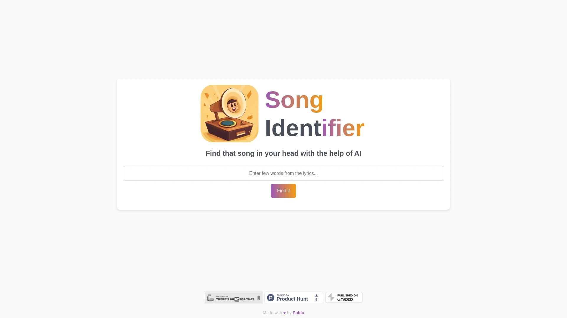 Songifier Song Identifier - AI Tool Ocean