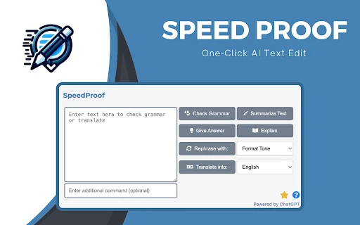 SpeedProof: One-Click AI Text Edit - Chrome Extension - AI Tool Ocean