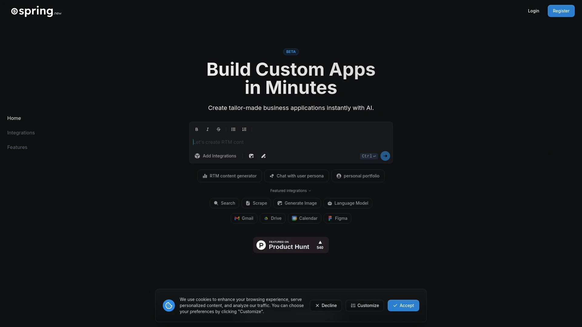 Spring.new - AI Tool Ocean