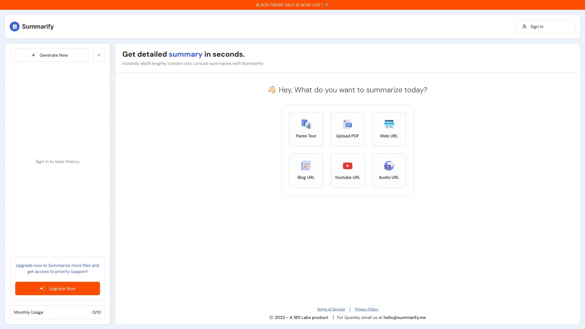 Summarify - AI Tool Ocean