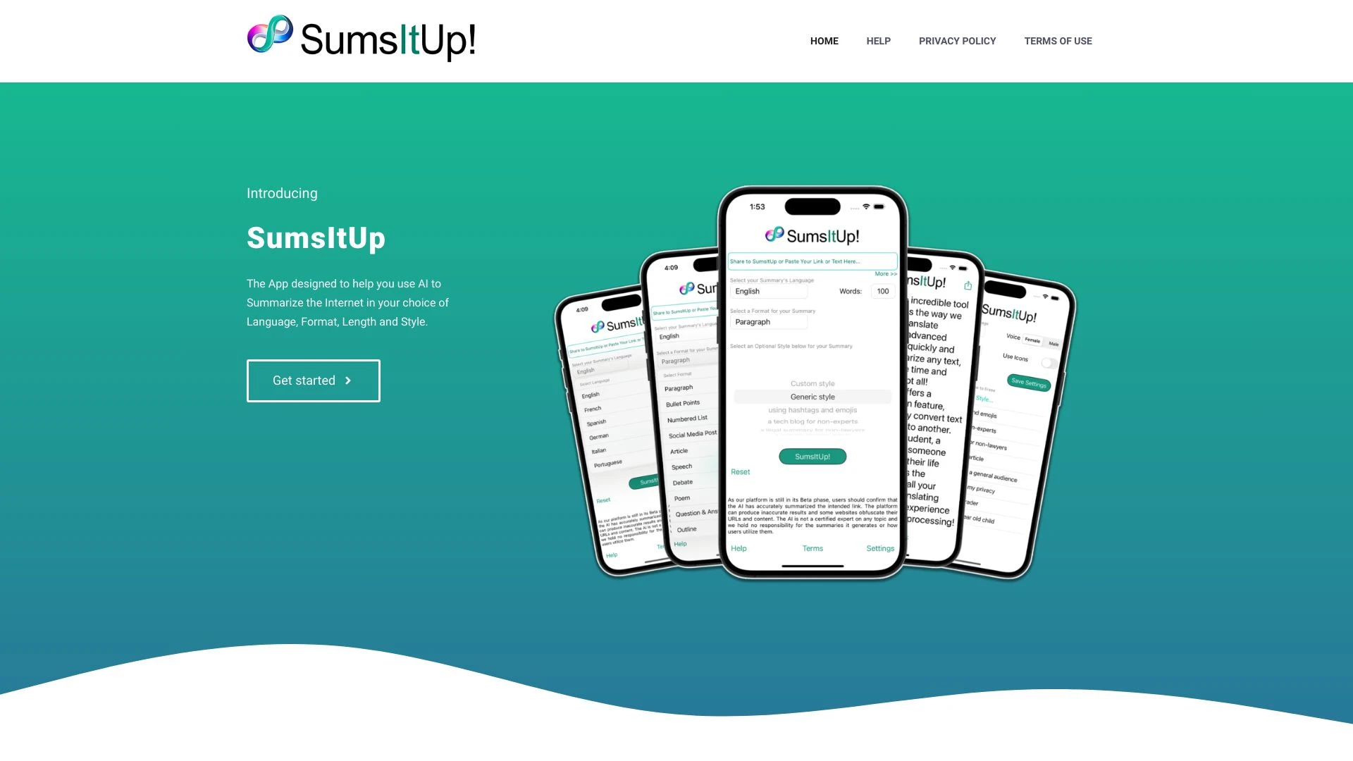 SumsItUp - AI Tool Ocean