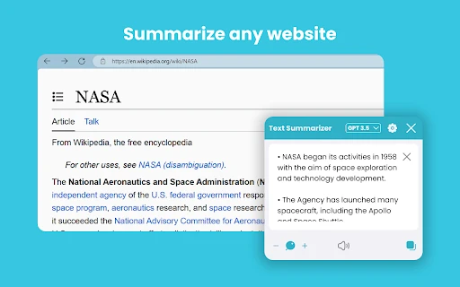 Text Summarizer - Chrome Extension - AI Tool Ocean