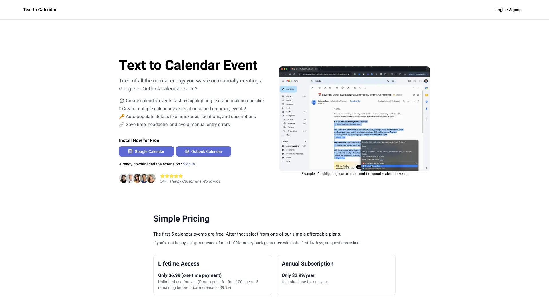 Text to Calendar - AI Tool Ocean