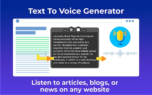 Text to Voice Generator - Chrome Extension - AI Tool Ocean
