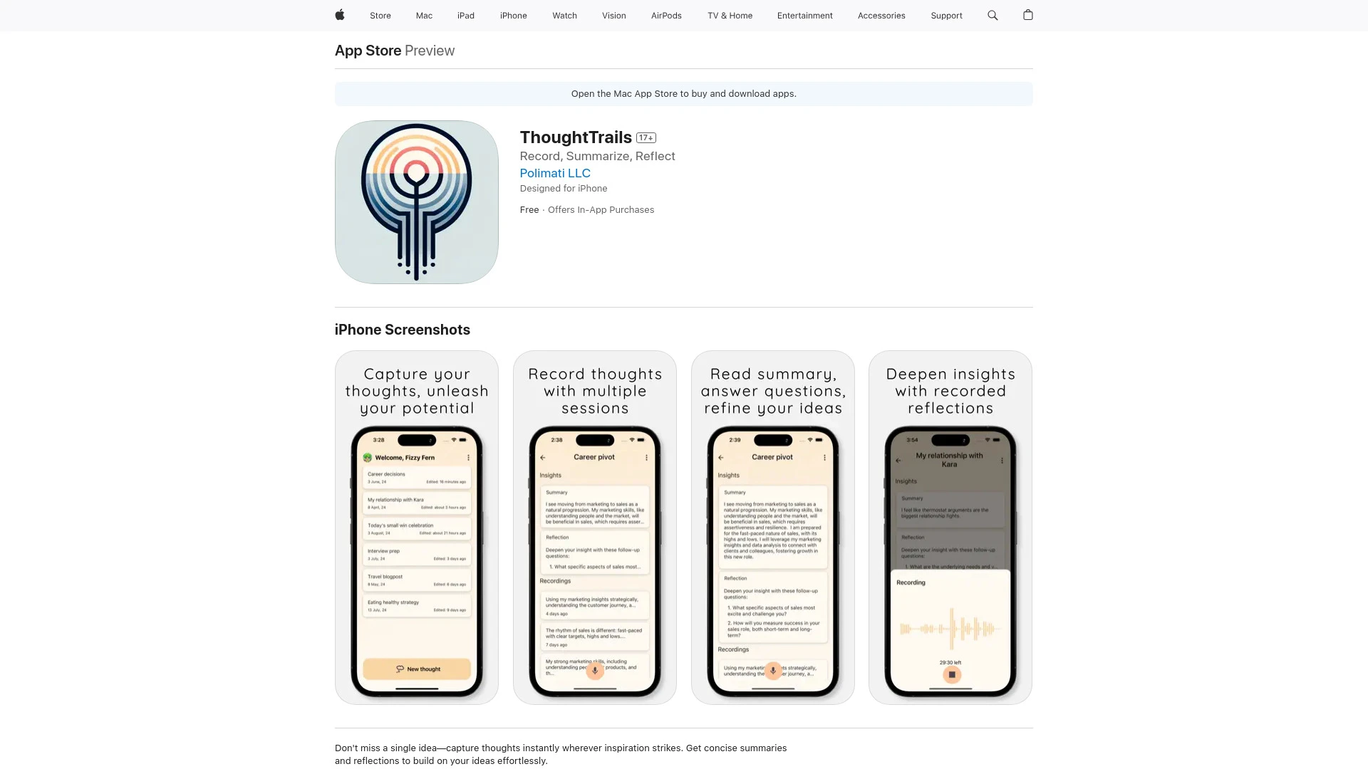 ThoughtTrails - AI Tool Ocean