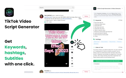 TikTok Script Generator (Denote.net) - Chrome Extension - AI Tool Ocean