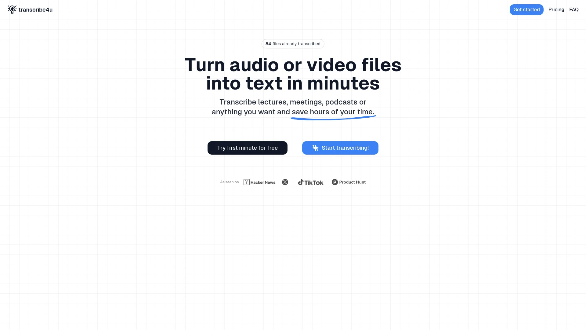 transcribe4u - AI Tool Ocean