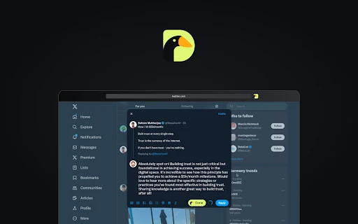 Twitter Engagement AI - Chrome Extension - AI Tool Ocean