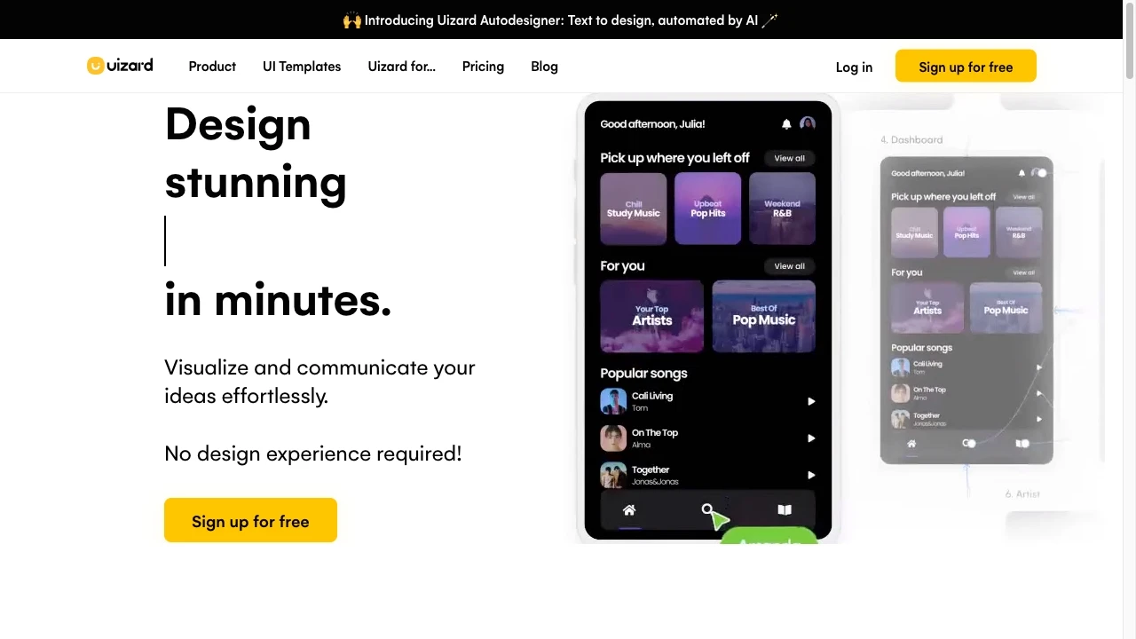 Uizard - AI Tool Ocean