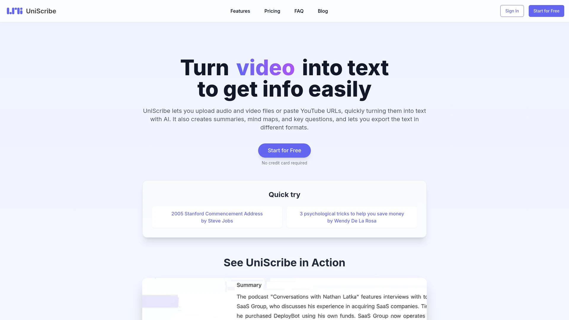 UniScribe - AI Tool Ocean
