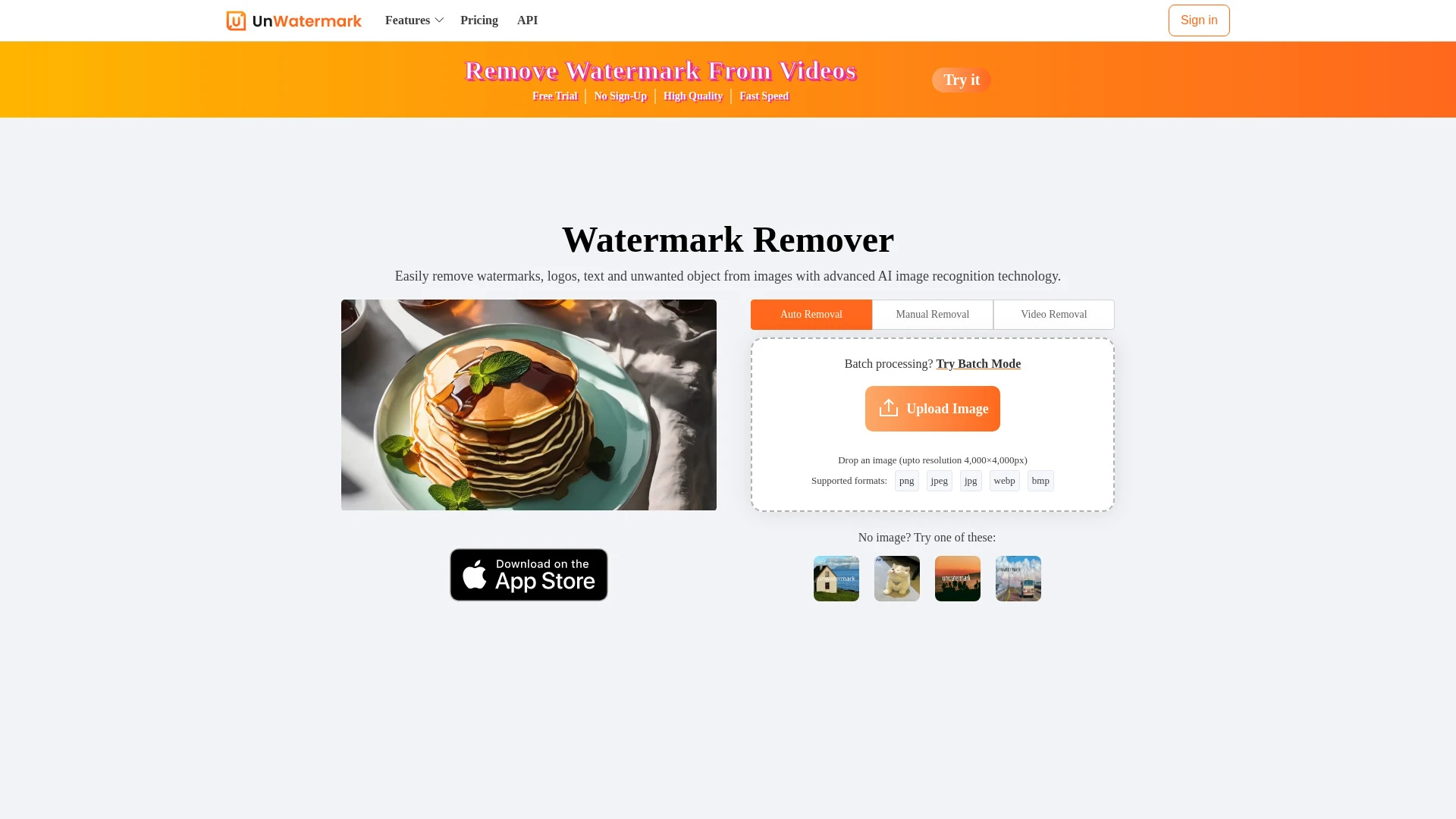 Unwatermark AI - AI Tool Ocean