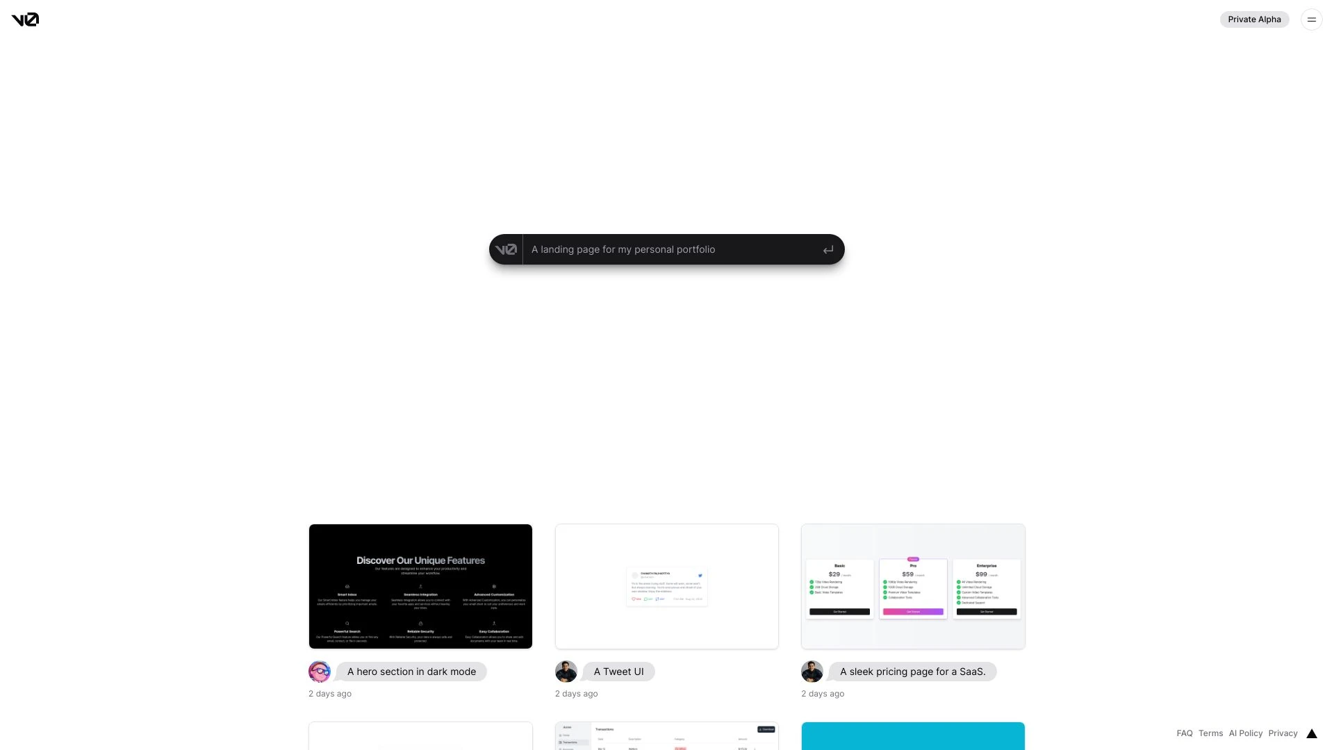 v0.dev - AI Tool Ocean