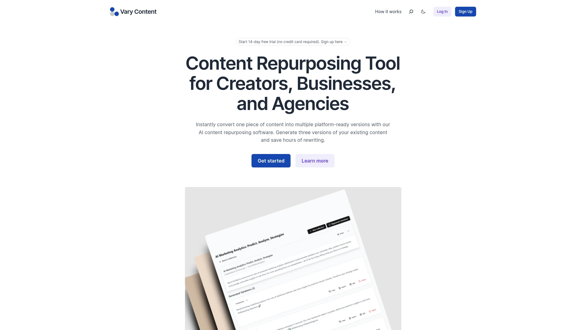 Vary Content - AI Tool Ocean