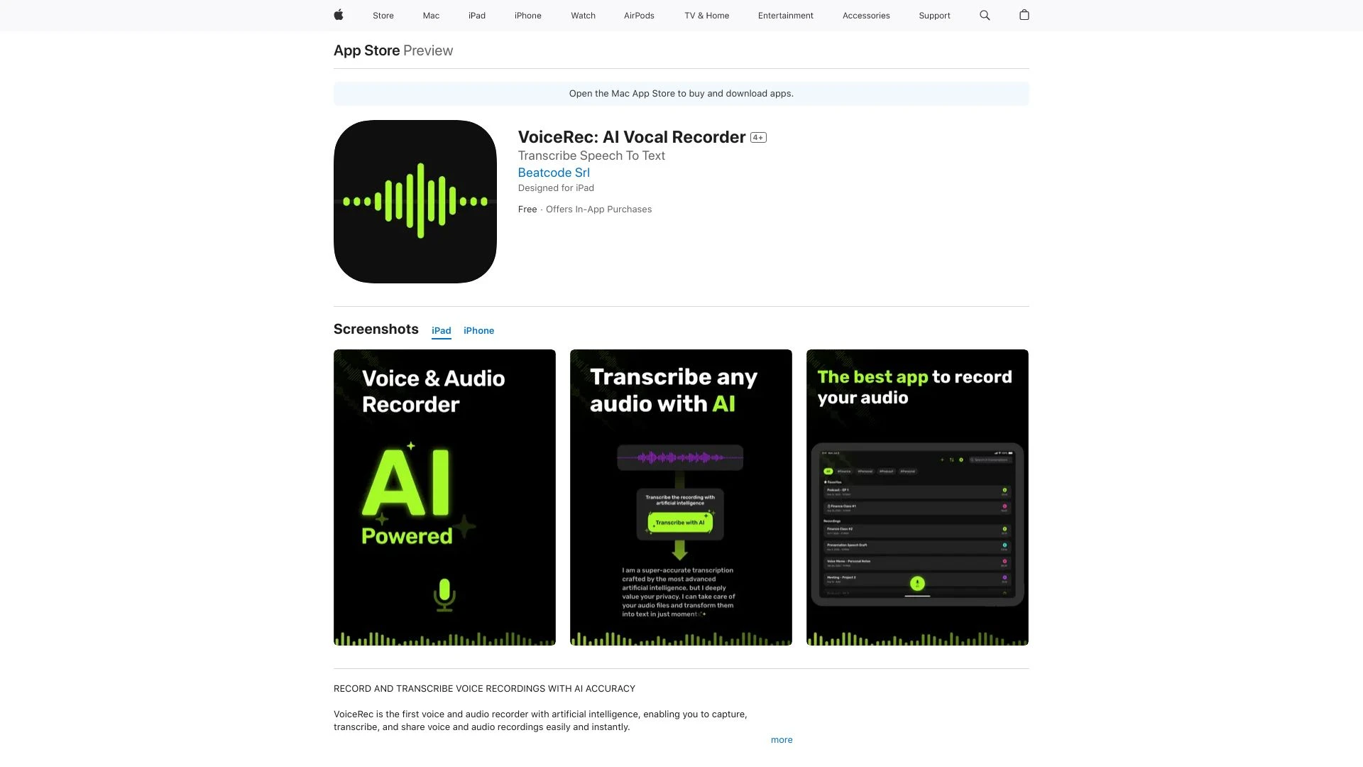 VoiceRec: AI Vocal Recorder - AI Tool Ocean