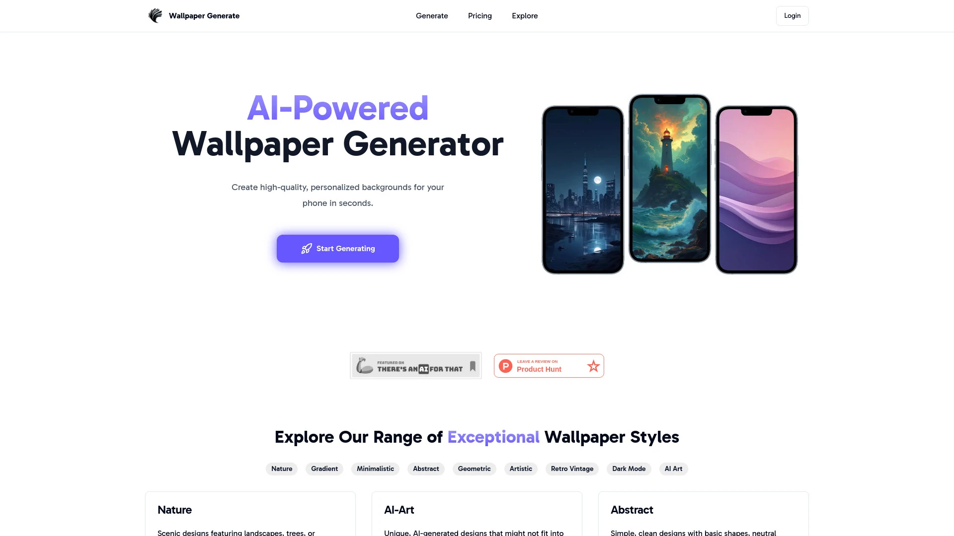 Wallpaper Generate - AI Tool Ocean