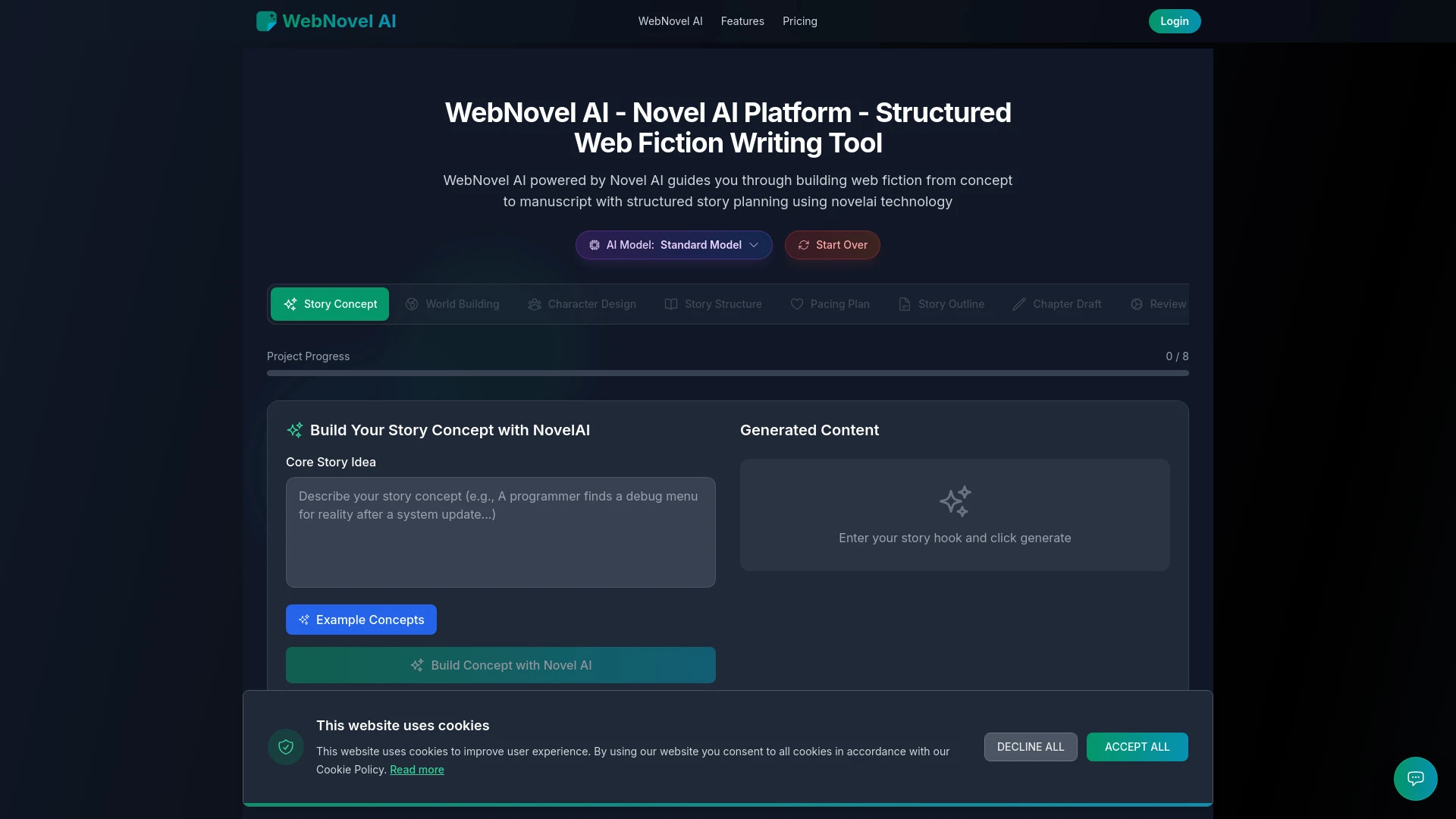 WebNovel AI - AI Tool Ocean