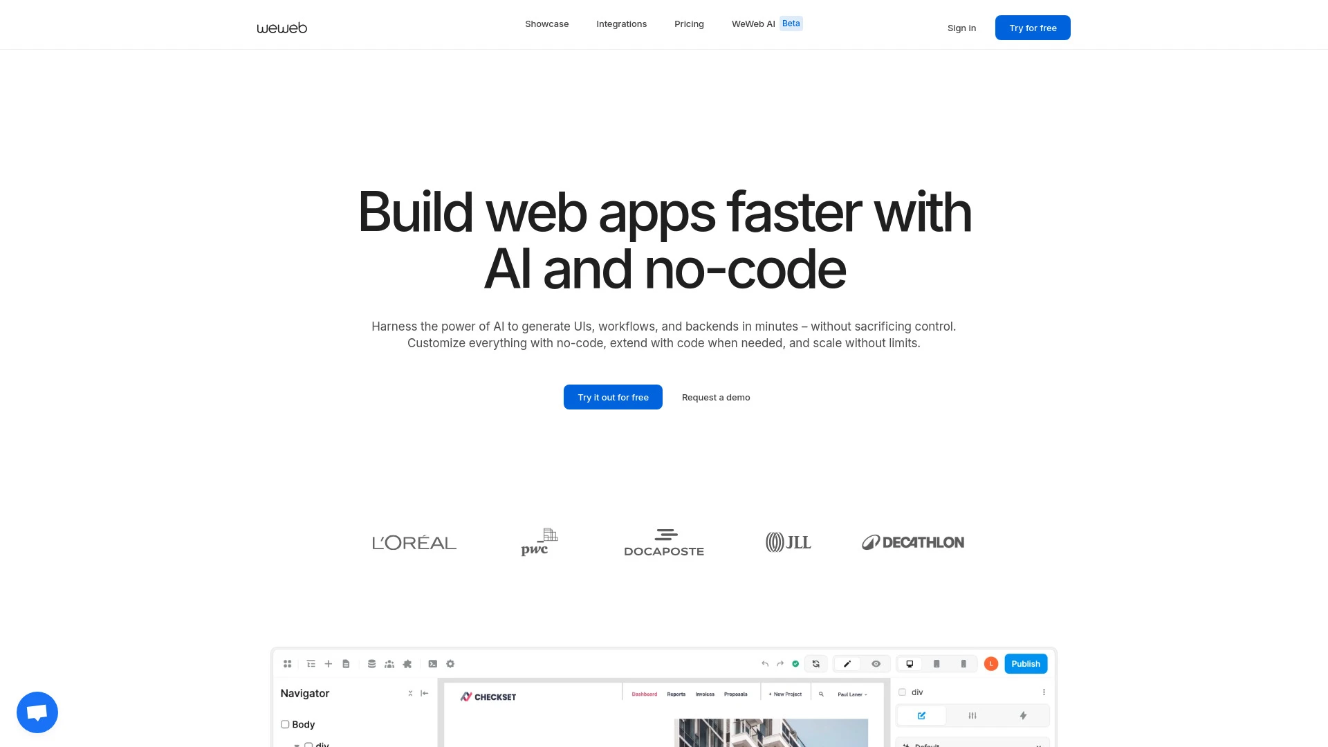 WeWeb - AI Tool Ocean
