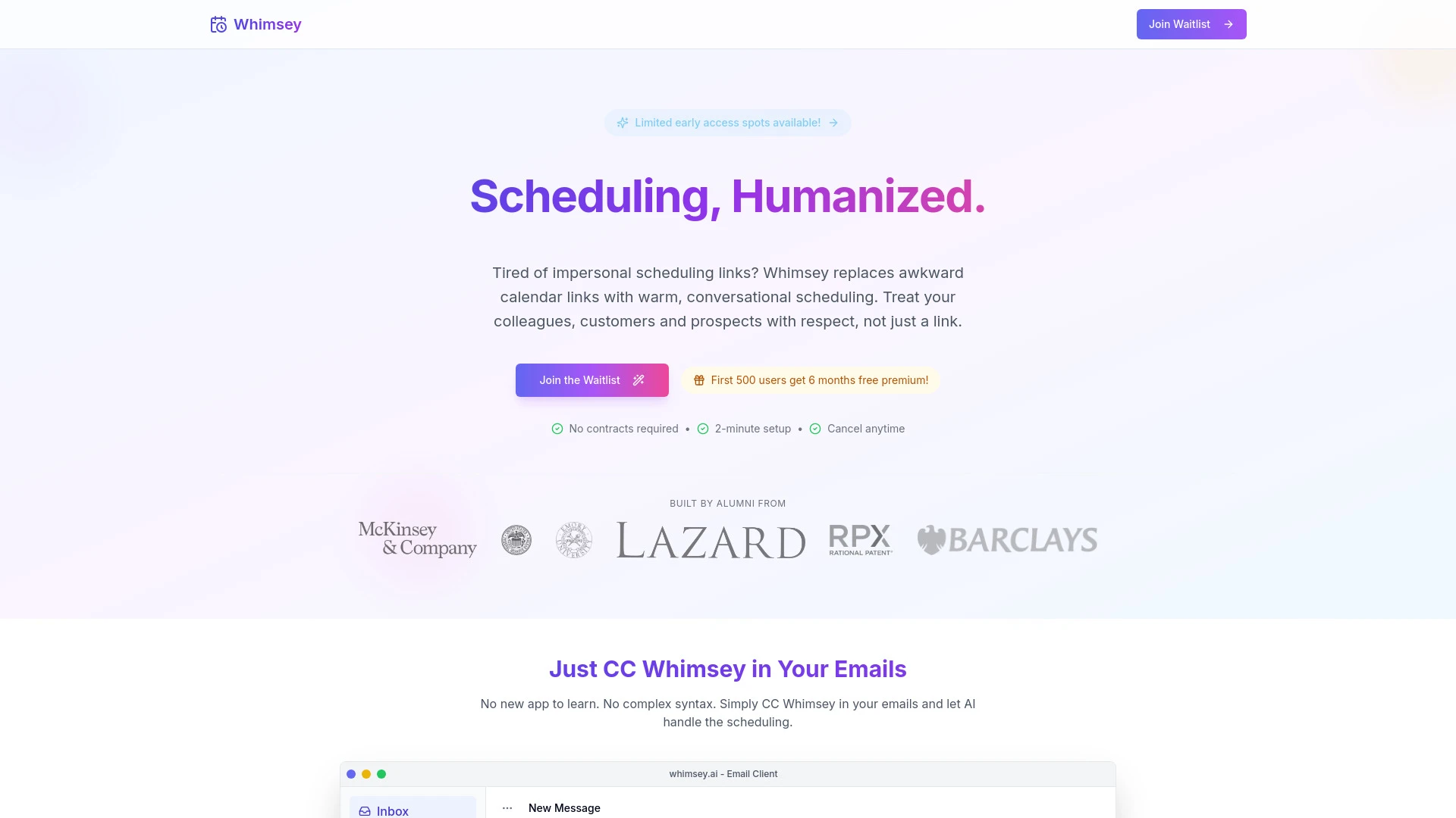 Whimsey Scheduler - AI Tool Ocean