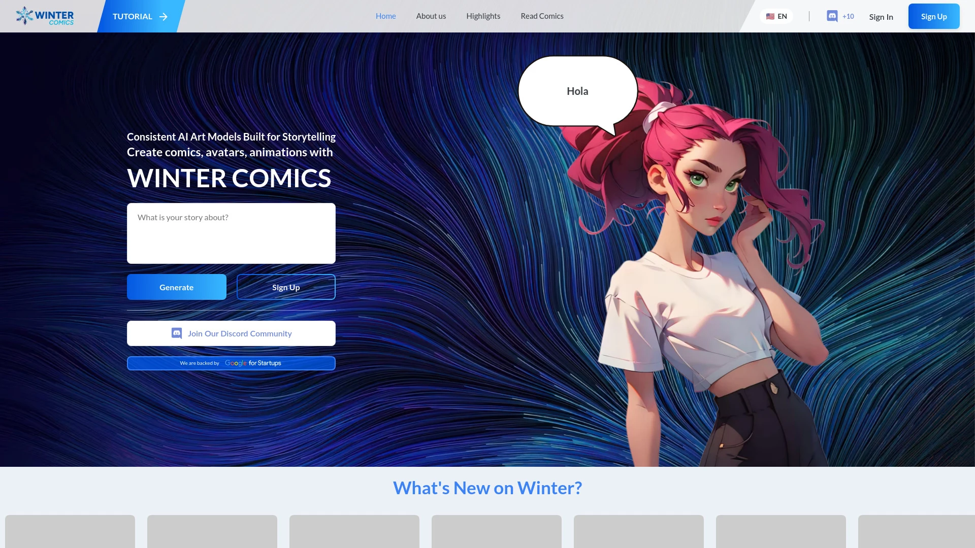 Winter Comics - AI Tool Ocean