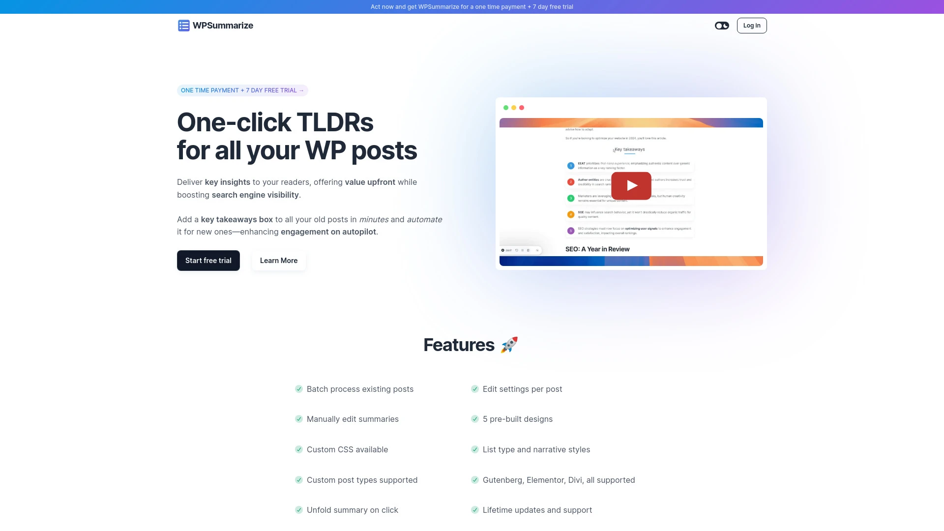 WPSummarize - AI Tool Ocean