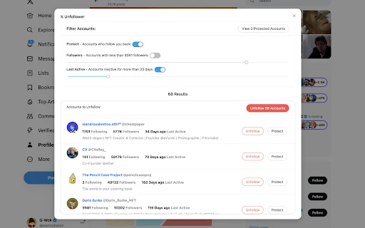 X Unfollower - Chrome Extension - AI Tool Ocean