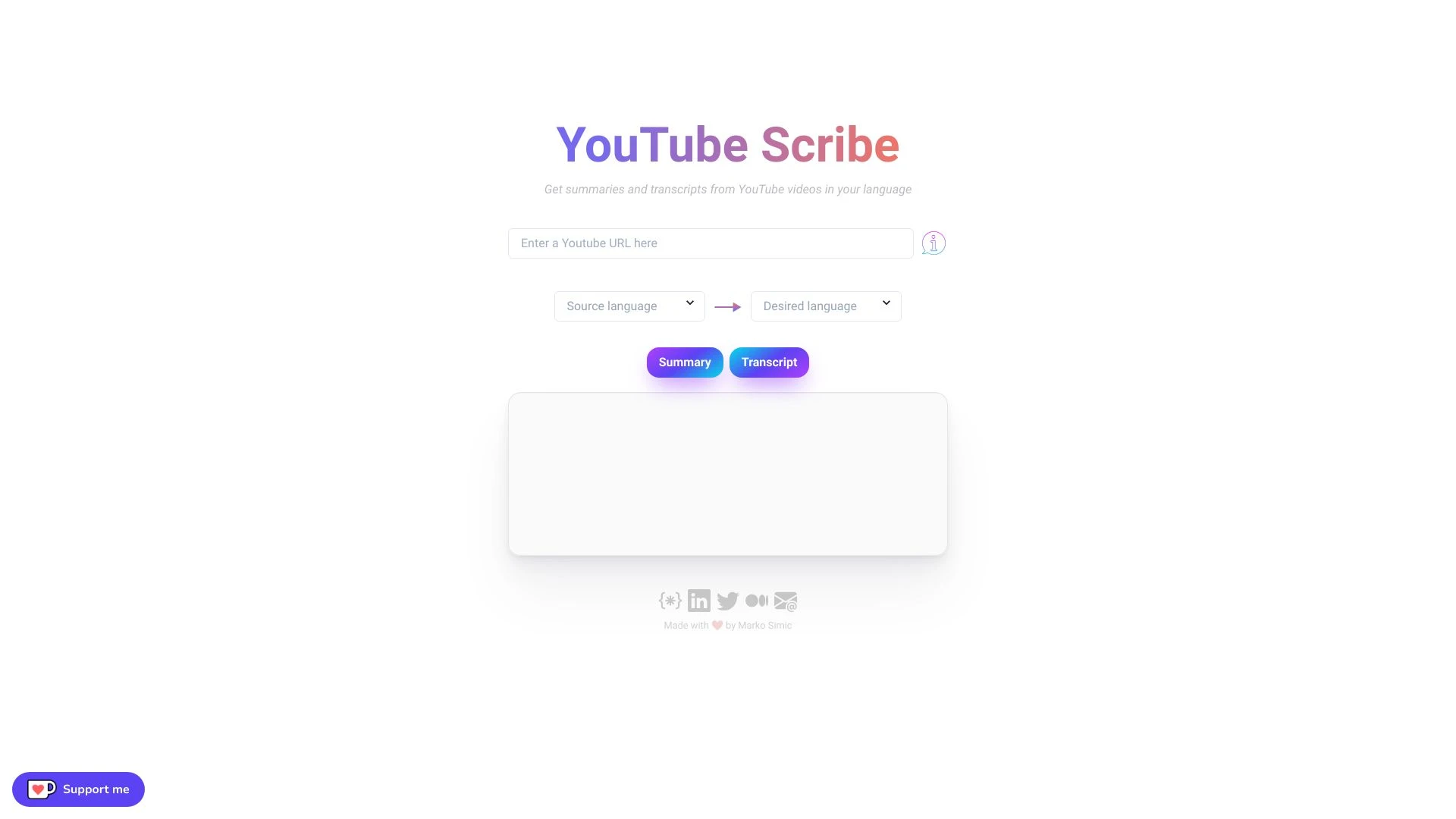 YouTube Scribe - AI Tool Ocean